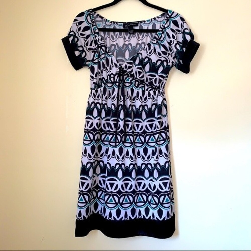 INC Mid length Greek pattern Dress Chic Size Medium